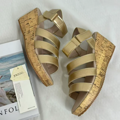High-Heeled Single-Strap Beach Sandals