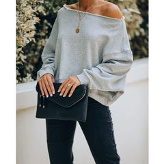 Sierra Cotton Babydoll Top - Ash Grey