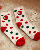 6Pairs Christmas Cartoon Graphic Fuzzy Thermal Socks Set