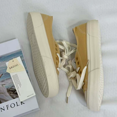 Versatile Round-Toe Platform Sneakers