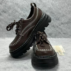 Sewn-On Small Leather Shoes