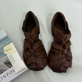 Hand-Woven Top-Grain Leather Sandals