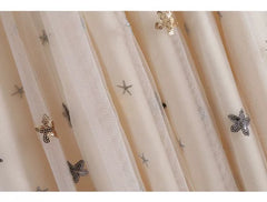 Wish Upon A Star Tiered Tulle Midi Skirt - Cream