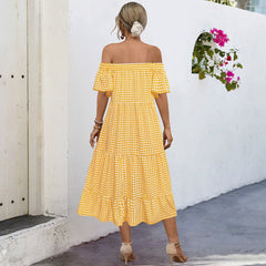 Buttercup Gingham Maxi Skirt - Yellow