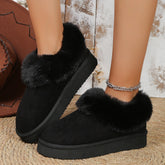 Winter Warm Suede Mules Slippers Slip On Fur Lined Shoes