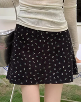 Filipa Floral Mini Skirt - Black - SALE