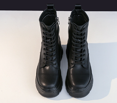 Chunky Platform Combat Ankle Boots Goth Lug Sole Booties