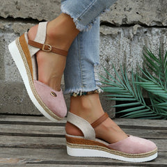 Casual Round Toe Platform Buckles Sandals