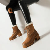 Stitching Warm Thick-Soled Autumn Winter Boots