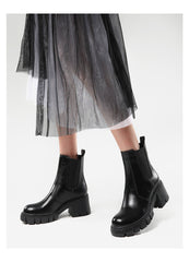 Faux Suede Zipper Boots