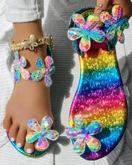 Button Summer Sandals