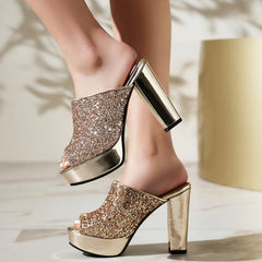 High Heels Thick Soles Open Toe
