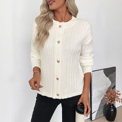 Premium Solid-Color Knit Cardigan