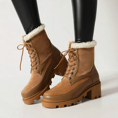 Stitching Warm Thick-Soled Autumn Winter Boots