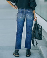 Martha High Rise Stretch Distressed Straight Jeans