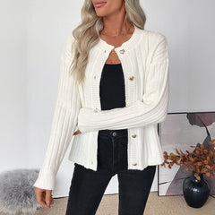 Premium Solid-Color Knit Cardigan