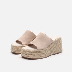 Daily Faux Suede Espadrille Flatform Sandals