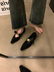 Simple Buckle Casual Low Heels
