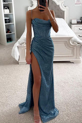 Lola Formal High Slit Glitzy Glitter Dress