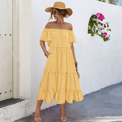 Buttercup Gingham Maxi Skirt - Yellow