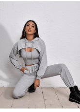 Hudson Brushed Cozy Pocketed Joggers - Heather Grey