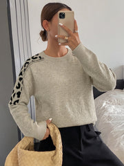 Relaxed laid-back casual knit sweater