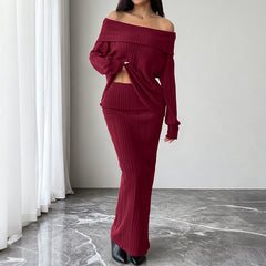 Elegant Vintage-Style Christmas Two-Piece Set