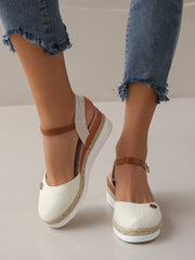 Casual Round Toe Platform Buckles Sandals