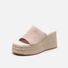 Daily Faux Suede Espadrille Flatform Sandals