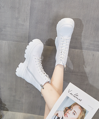 Chunky Platform Combat Ankle Boots Goth Lug Sole Booties