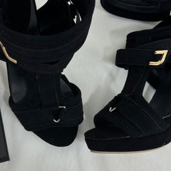 Fish-Mouth Velcro Slip-On Sandals