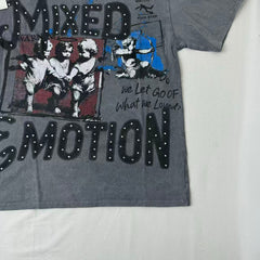 Short-Sleeved Top With Rhinestone Cross Design