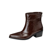 Chunky Heel Lychee Boots