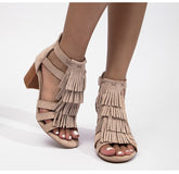 Open Toe Tassels Ankle Ladies Sandals