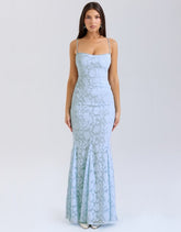 Mikerra Lace Up Back Mermaid Dress