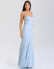 Mikerra Lace Up Back Mermaid Dress