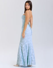 Mikerra Lace Up Back Mermaid Dress
