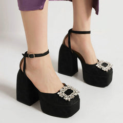 Rhinestone Buckle Sandals