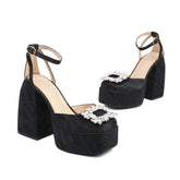 Rhinestone Buckle Sandals