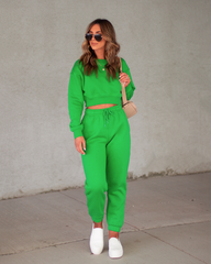 Bryant Crop Sweatshirt - Green