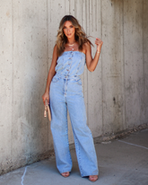 Beverly Strapless Denim Jumpsuit