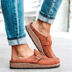 Casual Comfy Leather Slip On Sandals