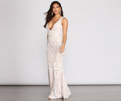 Ada Sequin Mermaid Dress Oshnow