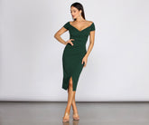 Addison Formal Wrap Midi Dress Oshnow