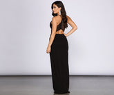 Adelise Lace Back Crepe Dress Oshnow