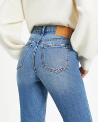 Adrian High Rise Rigid Distressed Straight Jeans