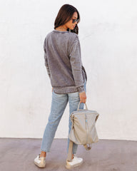 Al Fresco Cotton Blend Knit Pullover - Grey