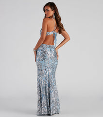 Alice Sequin Mermaid Formal Dress Oshnow