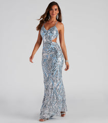 Alice Sequin Mermaid Formal Dress Oshnow