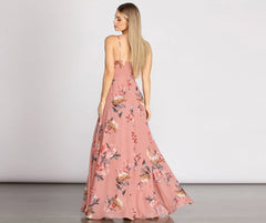 Alina Chiffon Floral Dress Oshnow